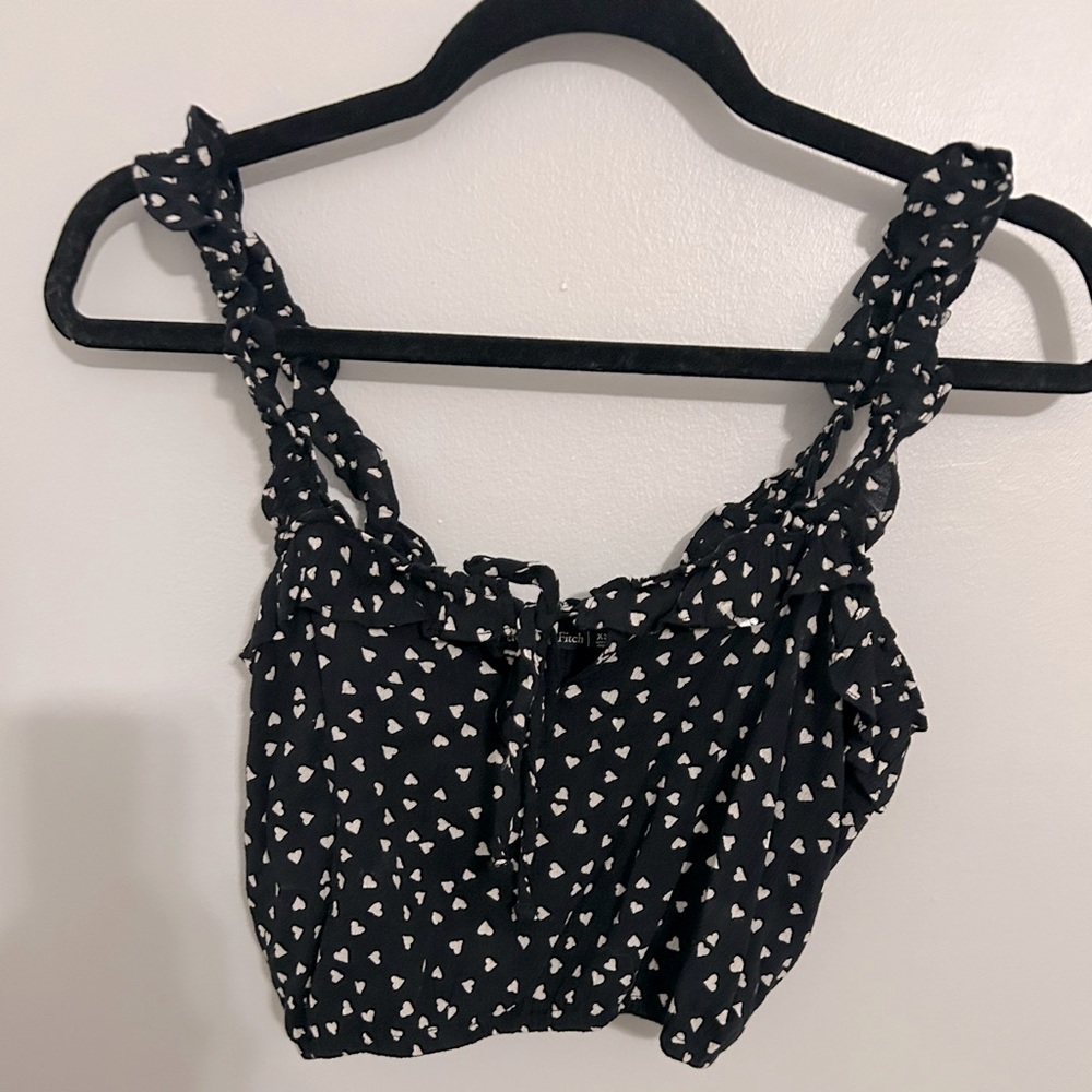 Abercrombie heart cropped tank top